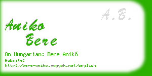 aniko bere business card